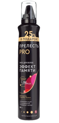 ПРЕЛЕСТЬ Professional мусс д/укладки волос эффект памяти 160мл