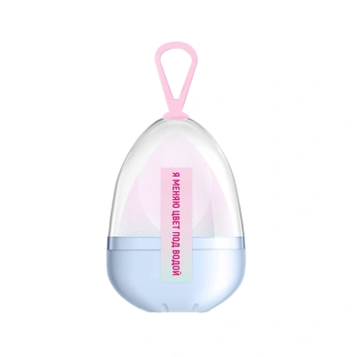 SOLOMEYA спонж д/макияжа косметический меняющий цвет blue-pink