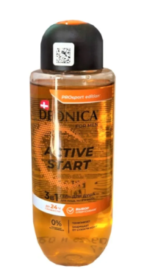 DEONICA FOR MEN гель д/душа active start 400мл
