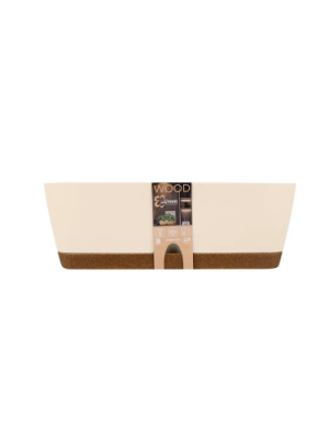 Кашпо wood ящик балконный сливочный/бук 40см IG610510001