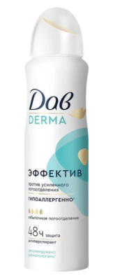 ДАВ DERMA дезодорант жен. derma эффектив 150мл спрей