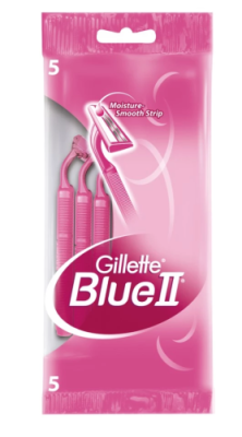GILLETTE станок д/бритья одноразовый blue 2 for жен. 5шт