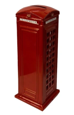 Копилка телефонная будка 6*6*12,5см 219966