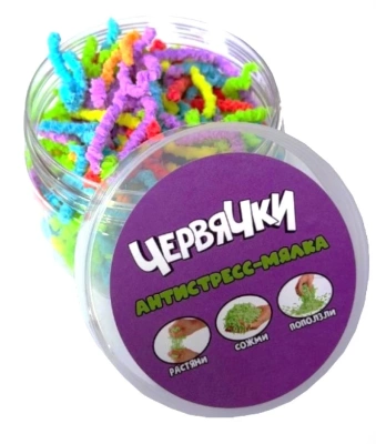 Игрушка антистресс-мялка червячки 30г