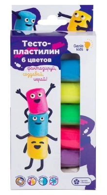 Набор д/детской лепки тесто-пластилин 6цв. TA1090