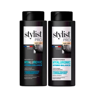 STYLIST PRO набор подарочный №69 глубокое увлажнение и зеркальный блеск шампунь д/волос и бальзам