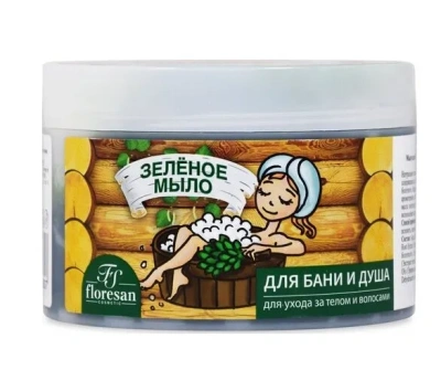 ФЛОРЕСАН мыло густое д/бани и душа д/ухода за телом и волосами зеленое 450мл Ф38
