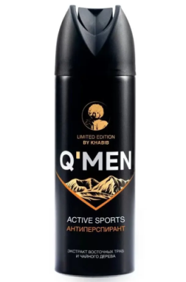 Q'MEN антиперспирант муж. active sports 200мл