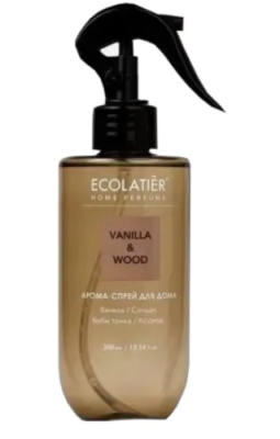 ECOLATIER арома-спрей д/дома vanilla&wood 300мл